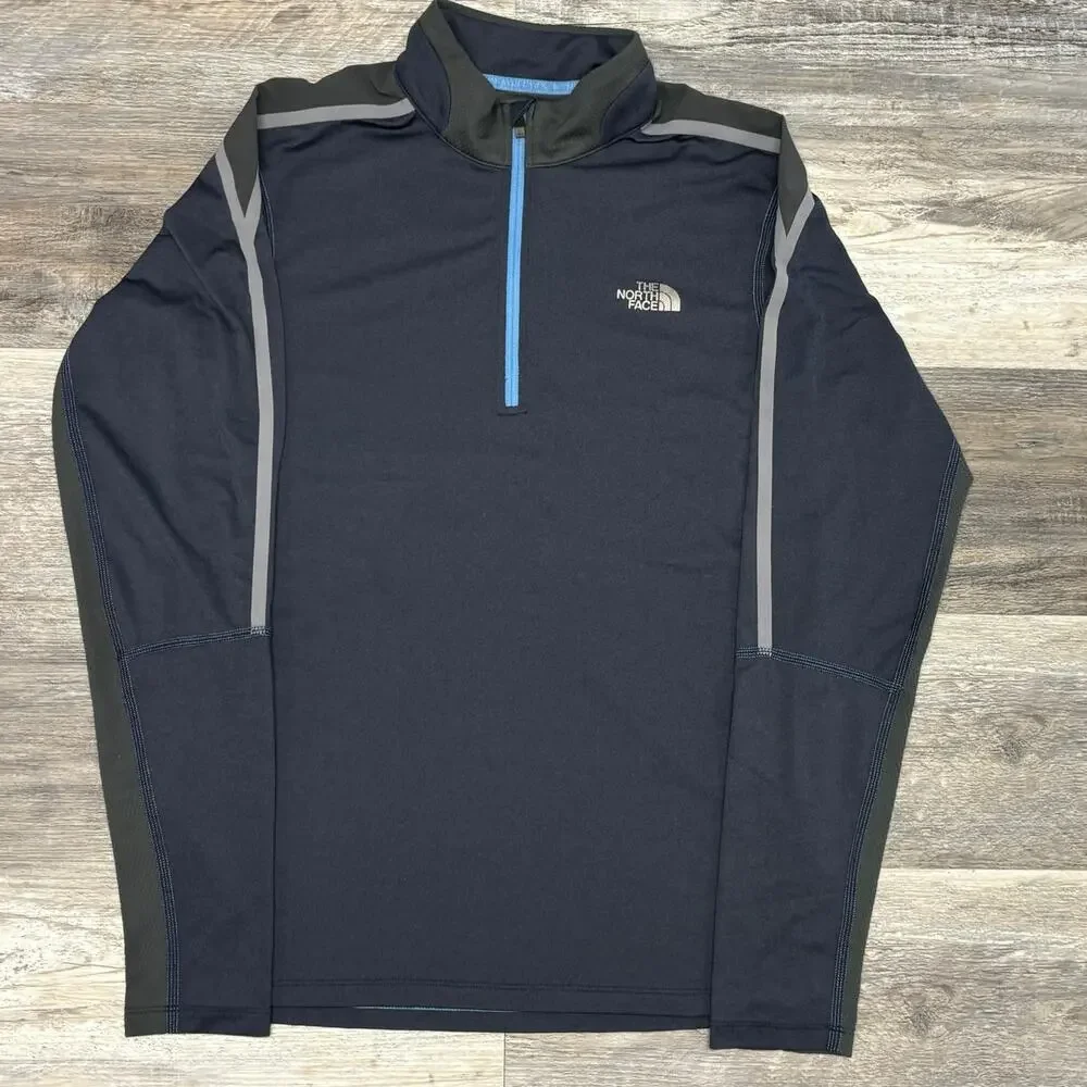 The‎ North Face Flash Dry XD Blue Mens S Mountain Athletics Thermal Pullover Top